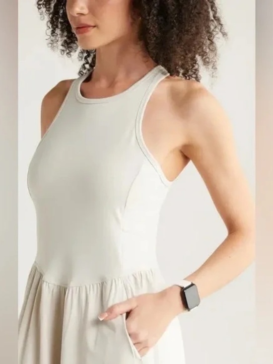 Zella Effortless Hybrid Dress Moonbeam Mixed Media - Picture 5 of 8